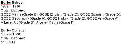 EducationBad